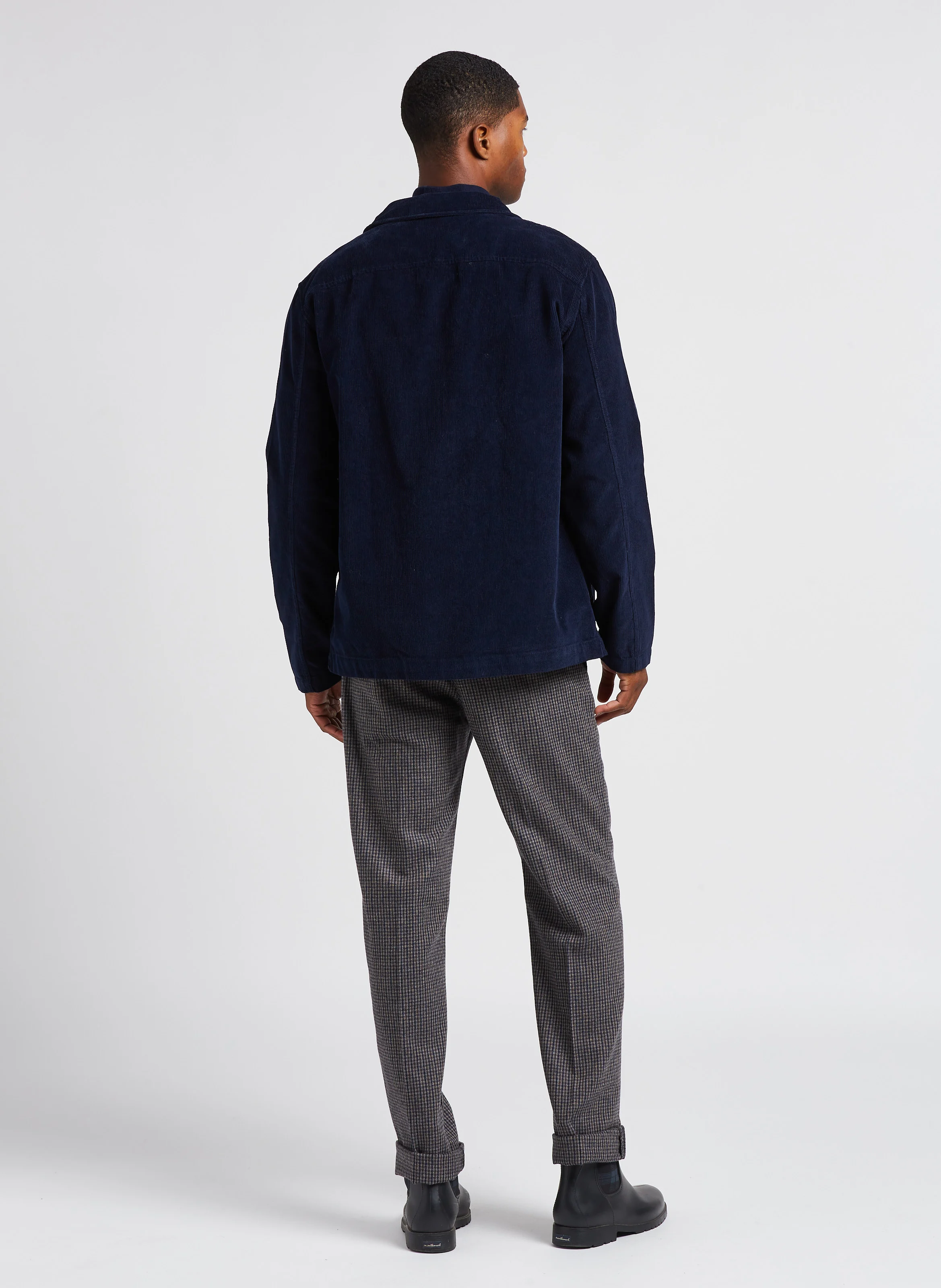 Pantalon droit en laine mélangée | Gris