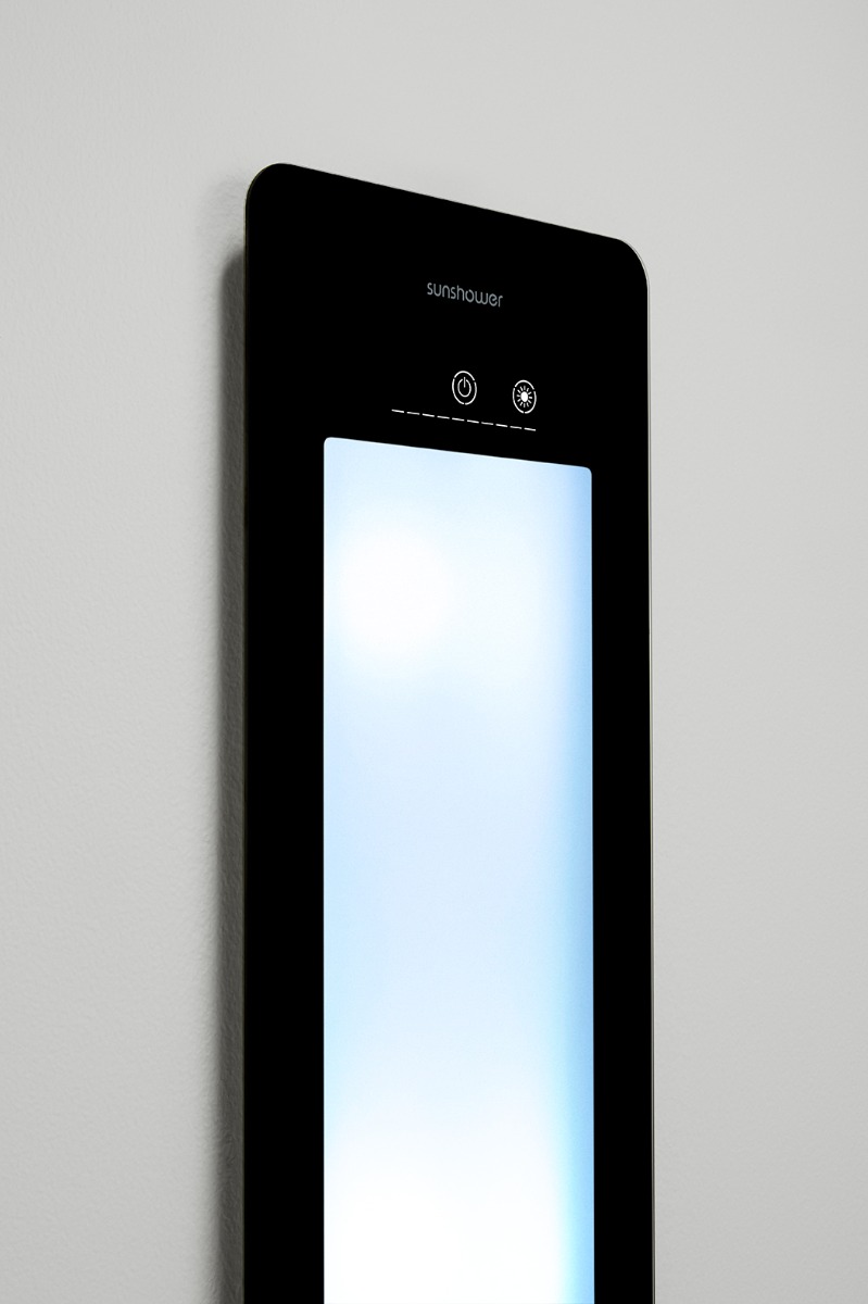 Sunshower Round Plus Large Black infraroodlamp en UV 33x185x10cm
