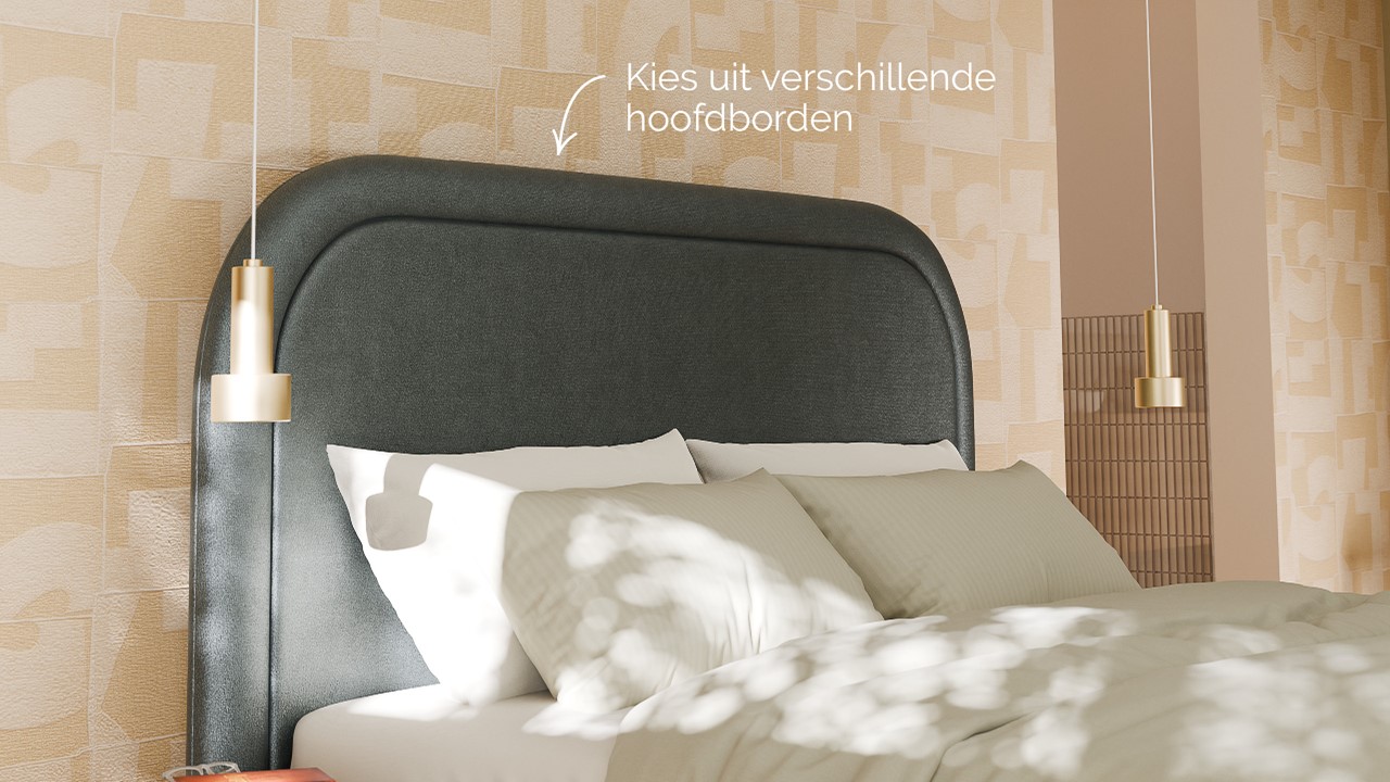 Bed Amber - Velvet glow grey blue