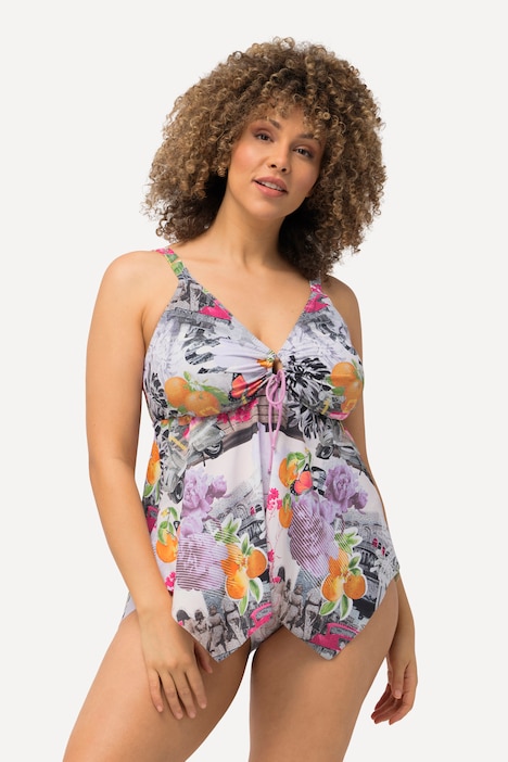 Tankini, Uhren, Zipfelsaum, Softcups, Träger verstellbar