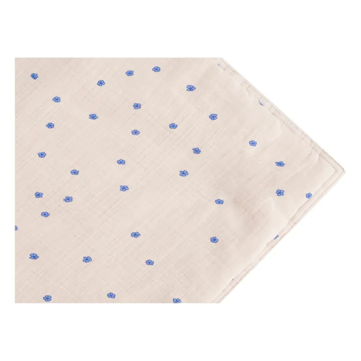 garbo&friends Couverture matelassée Bleu en mousseline de coton 100x140 cm | Bleu
