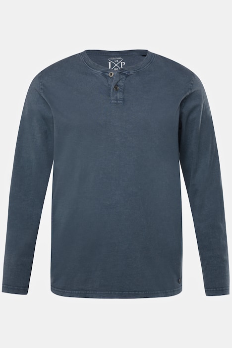 JP 1880 Langarm-Henley, Rundhals mit Knopfleiste, bis 8 XL