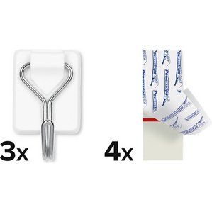 Crochet Powerstrips WIRED HOOK SMALL, blanc