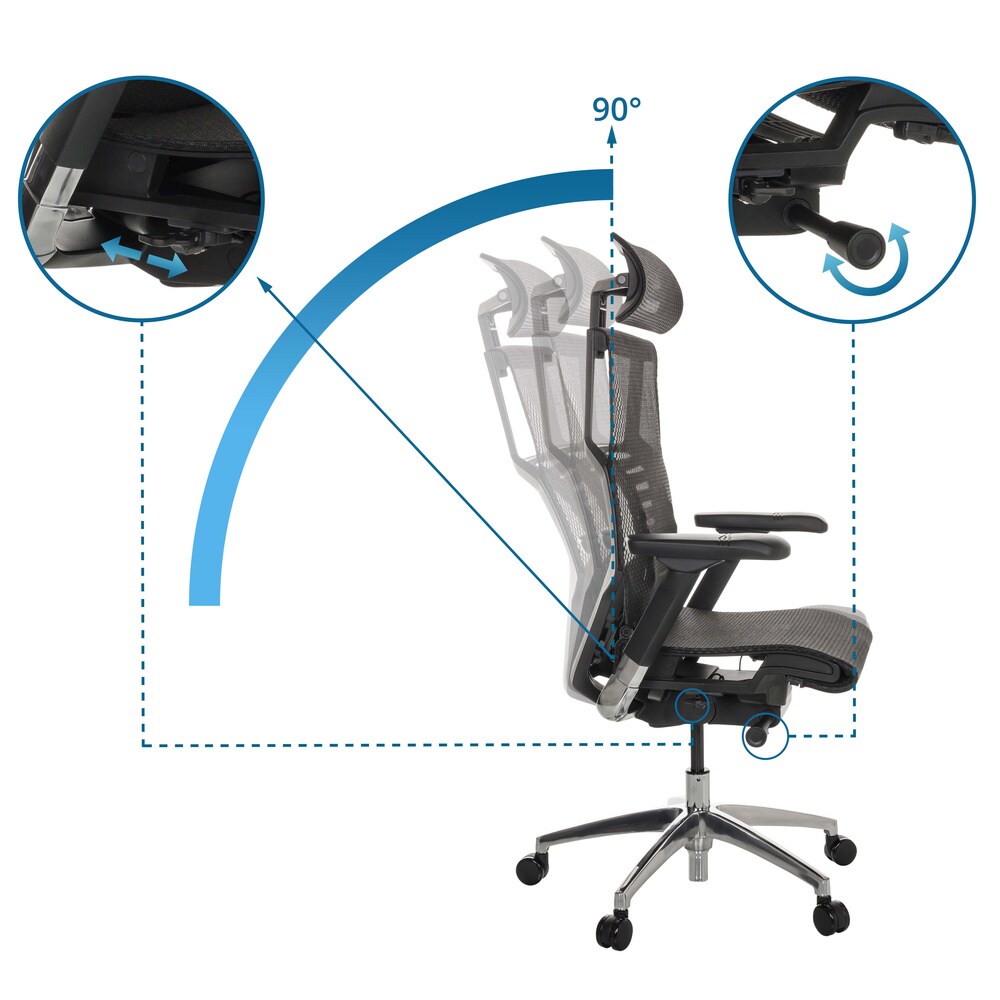 High End Bürostuhl POFIT GEN2 Netzstoff mit Armlehnen hjh OFFICE