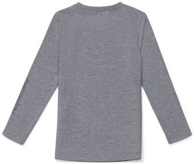 Hyperfied Jersey Logo Long Sleeve Top, Grey Melange