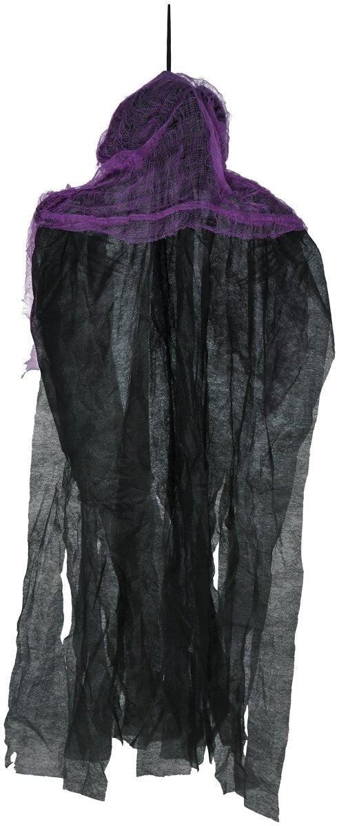 Halloween Skelet Zwart Paars Skelet 90cm