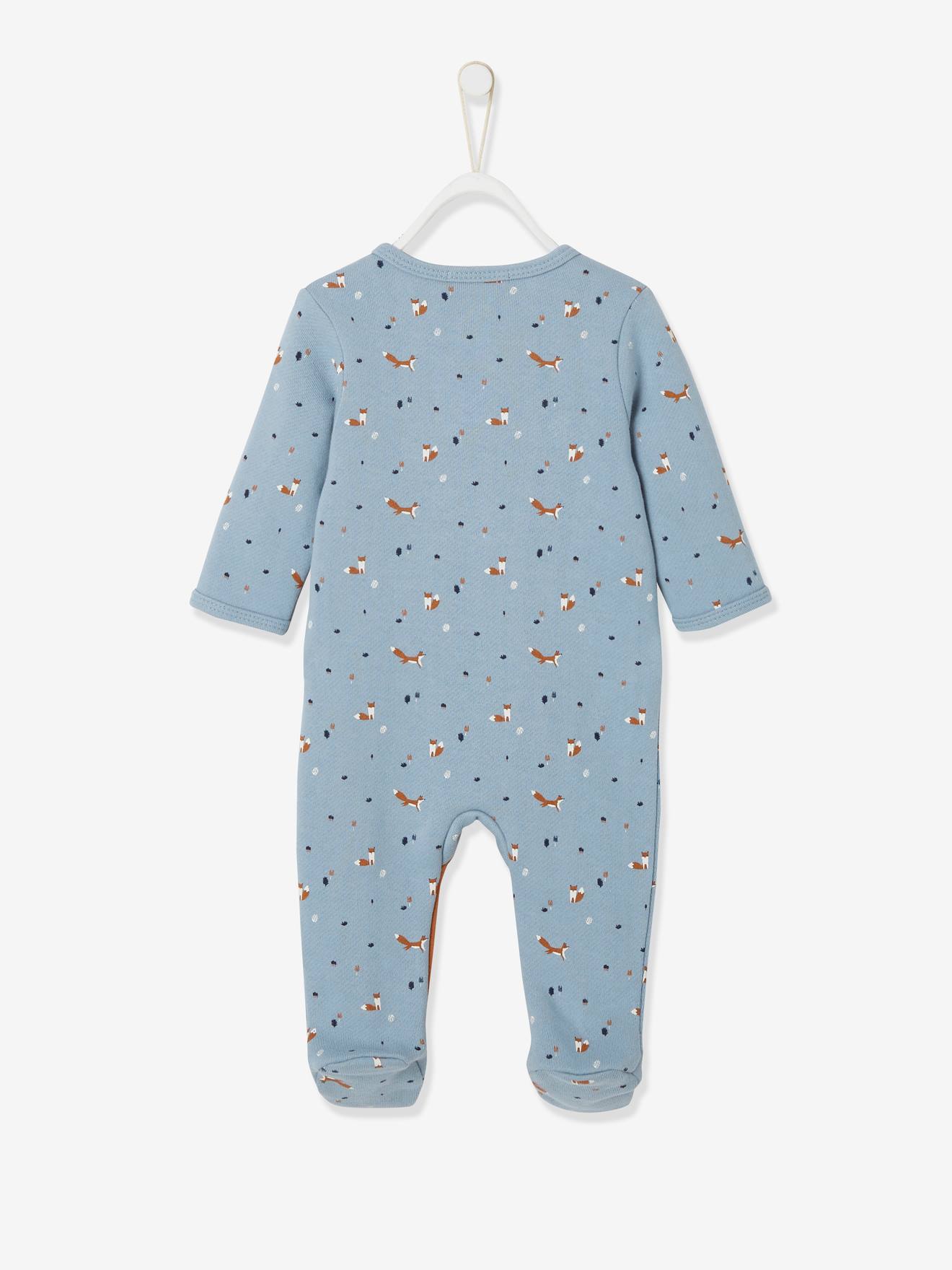 Macacão de bebê de pelúcia estampada em cinza médio