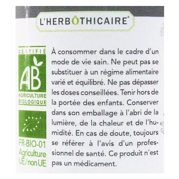 Alcachofra Orgânica L'Herbôthicaire - 60 cápsulas