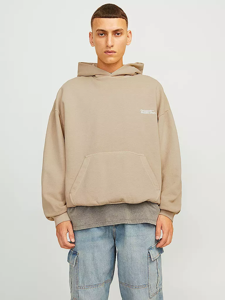 JACK & JONES Kapuzensweater - Hoodie JORVERMONT beige