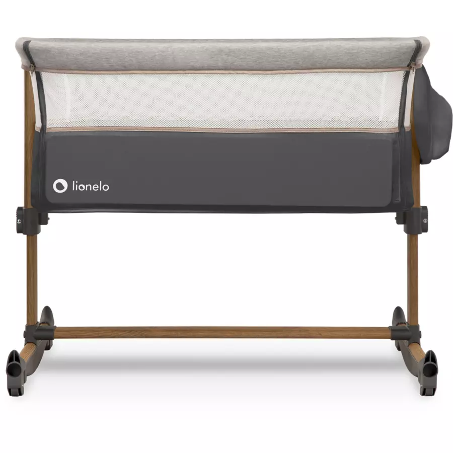 lionelo Beistellbett Leonie grey stone