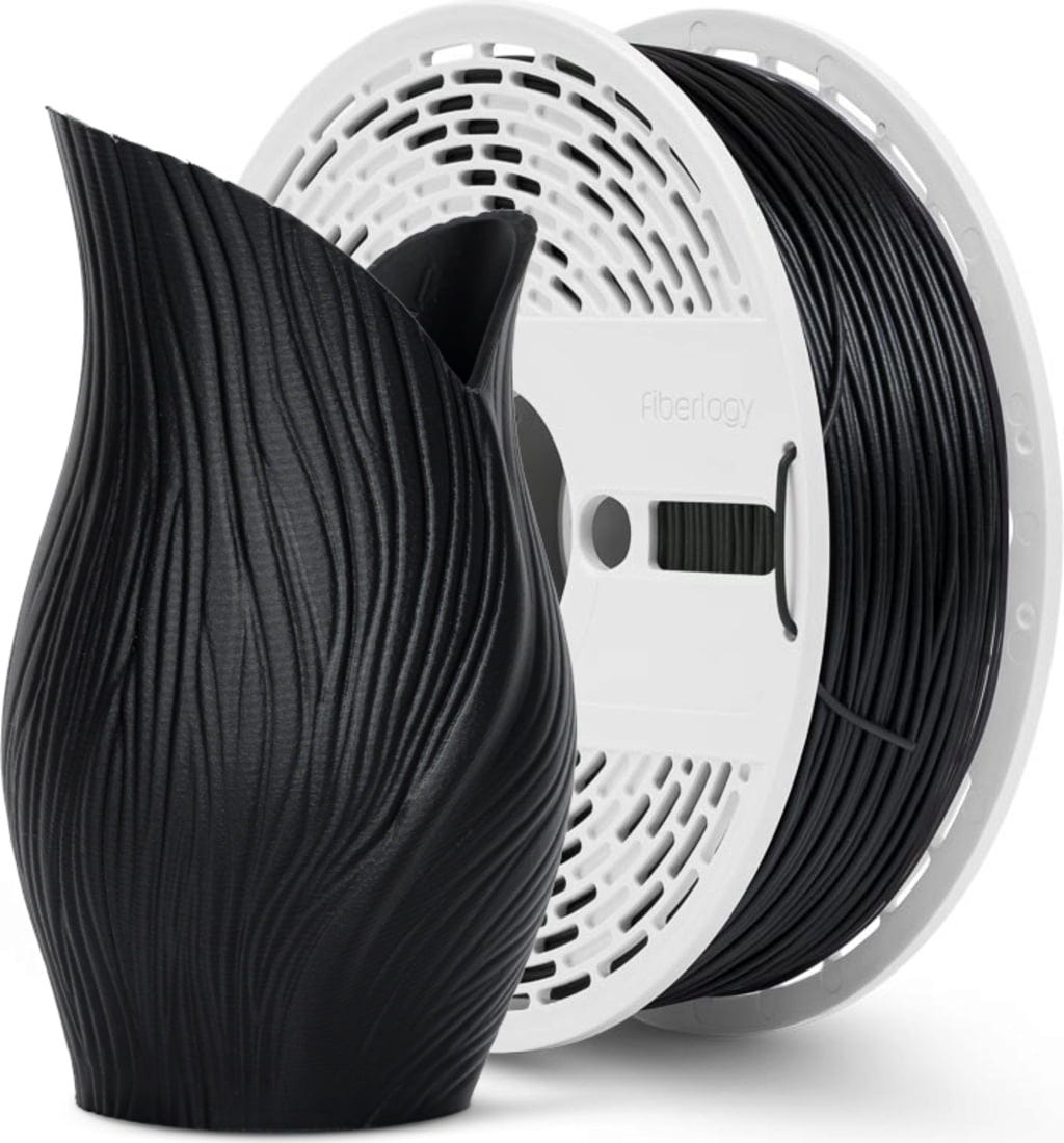 Fiberlogy  Matte PET-G Black, 1,75 mm / 850 g    Langlebiges PET-G Filament mit mattem Finish