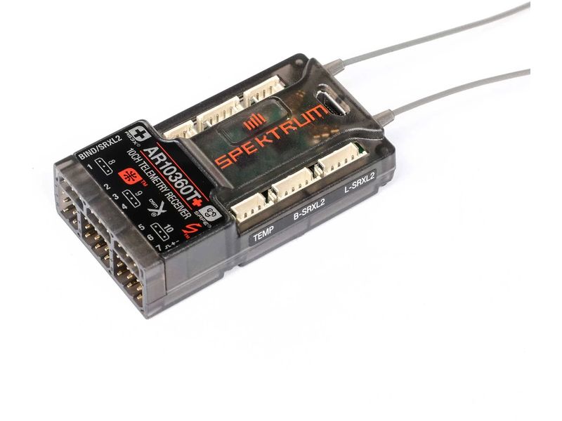 Spektrum Empfänger AR10360T  10 Kanal DSMX 10-Kanal AS3X  & SAFE Telemetrie Empfänger