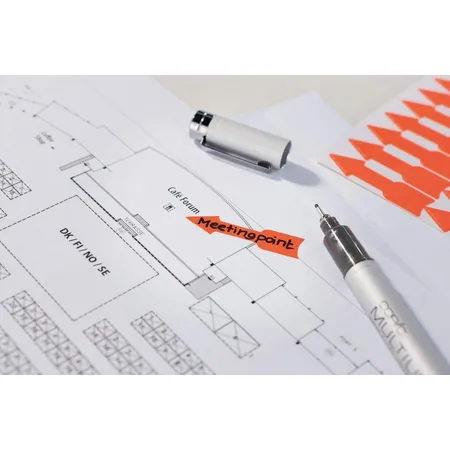 Avery Zweckform 3008 Etiketten in Sonderformaten 39 x 9 mm, 3 Bogen/63 Etiketten, leuchtorange