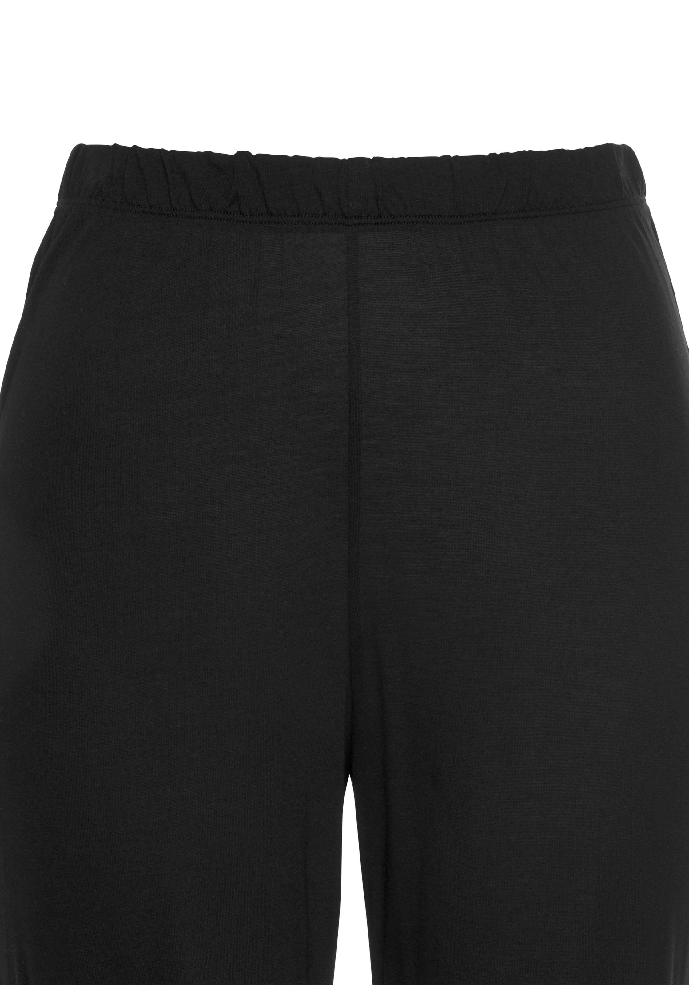 LASCANA Pyjama, 2 Stk. mit Spitzeneinsätzen