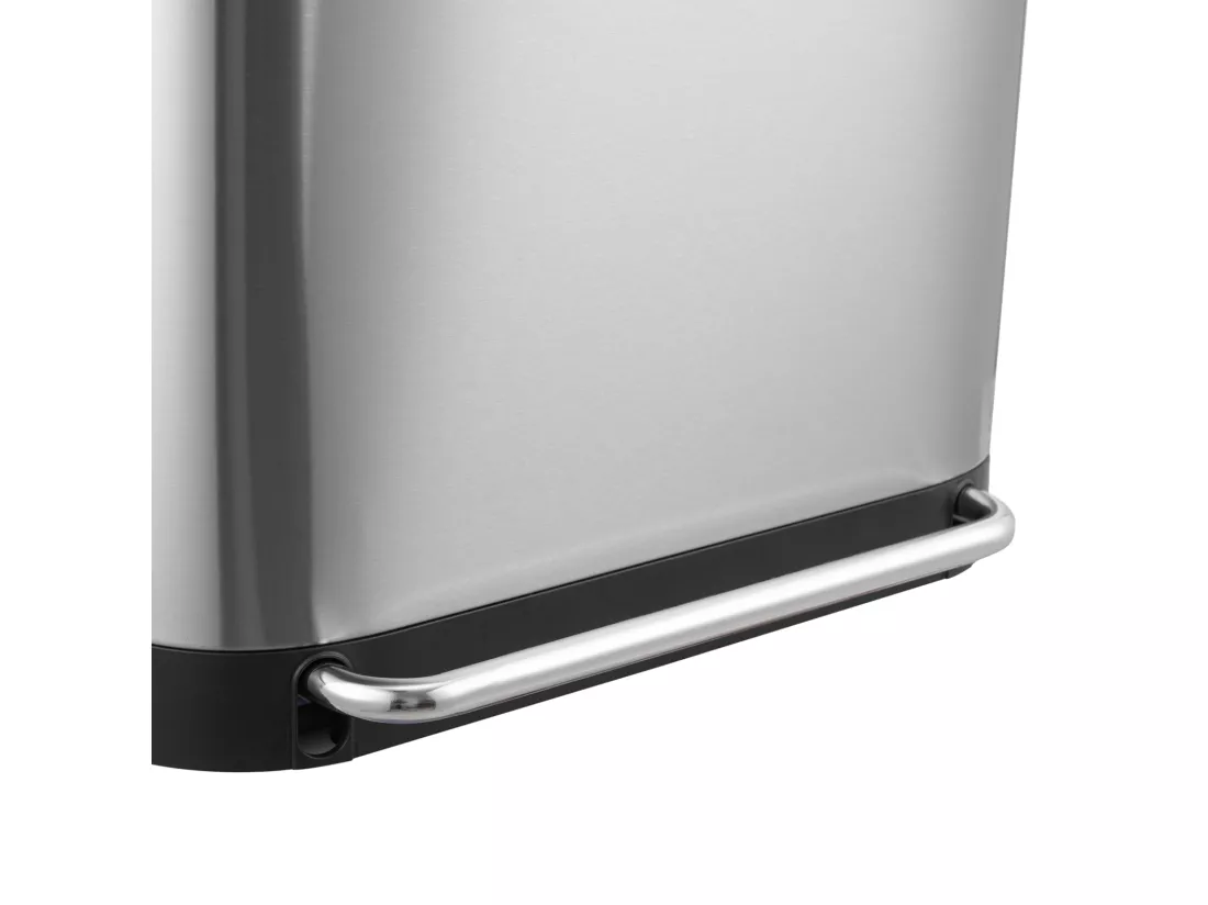 SVITA MLT2X30 Poubelle à pédale 60l 2 compartiments avec couvercle argent