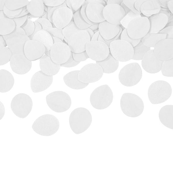 Witte Confetti Kanon Wit Rozenblaadjes 40cm