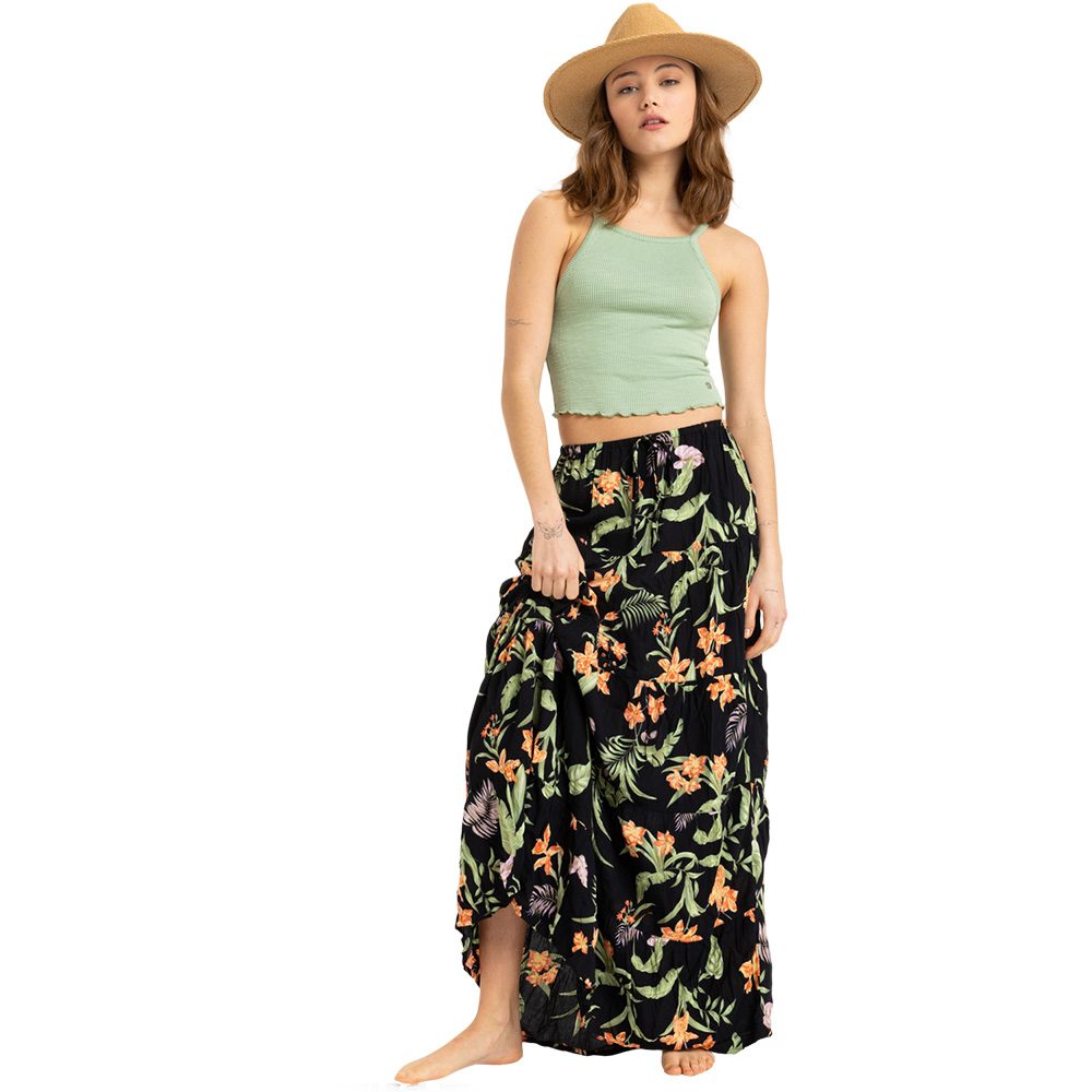 Roxy Sweetwater Maxirock Damen anthracite island escape