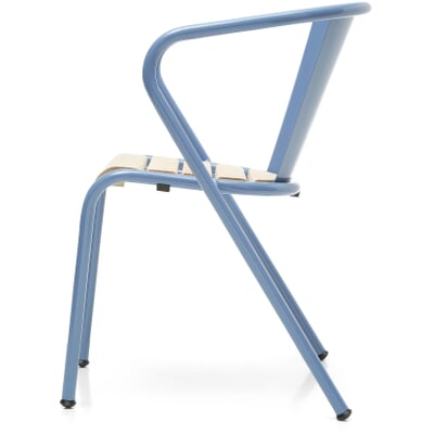Stuhl Estoril, Holz, RAL 5014 Taubenblau