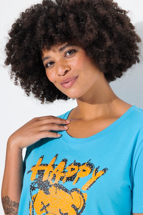 T-Shirt, Boxy Fit, Teddy-Motiv