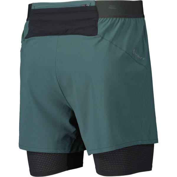 Short running SCOTT HYBRID SHORTS M'S ENDURANCE TECH ARUBA GREEN/BLACK