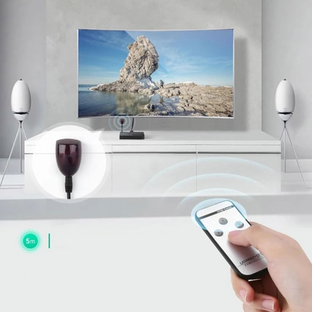 3-fach HDMI 4K Hub Verteiler Switch Audio Video Konverter mit Fernbedienung - Schwarz