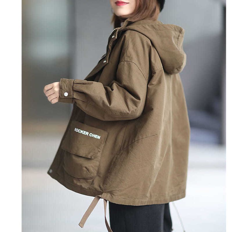 Taragon - Lettering Hooded Zip Jacket