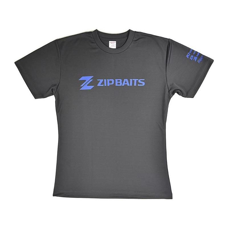Tee Shirt Manches Courtes Homme Zip Baits Mesh - Gris/Bleu