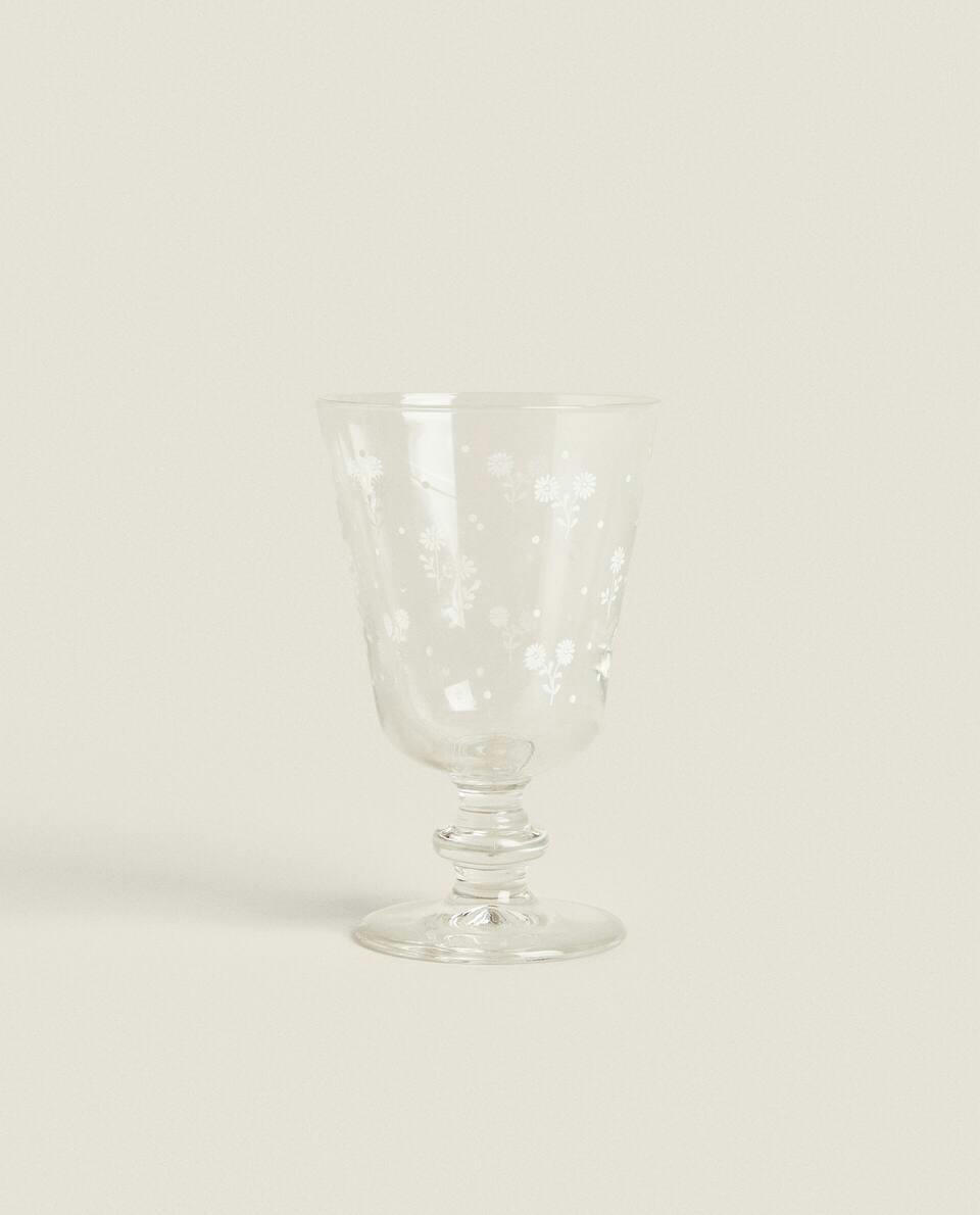 TAÇA DE VINHO FLORAL