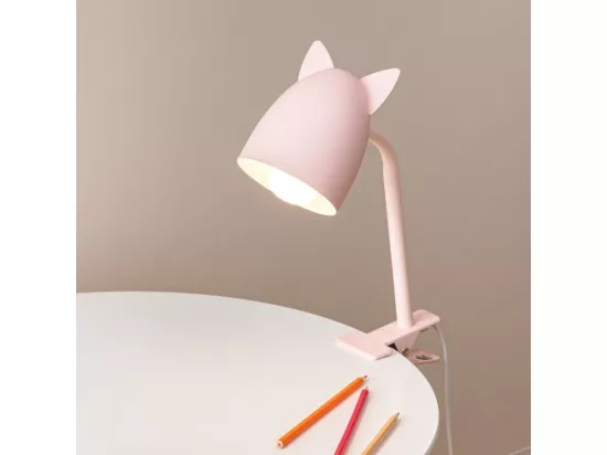 Lampe à pince rose 38x10x13cm