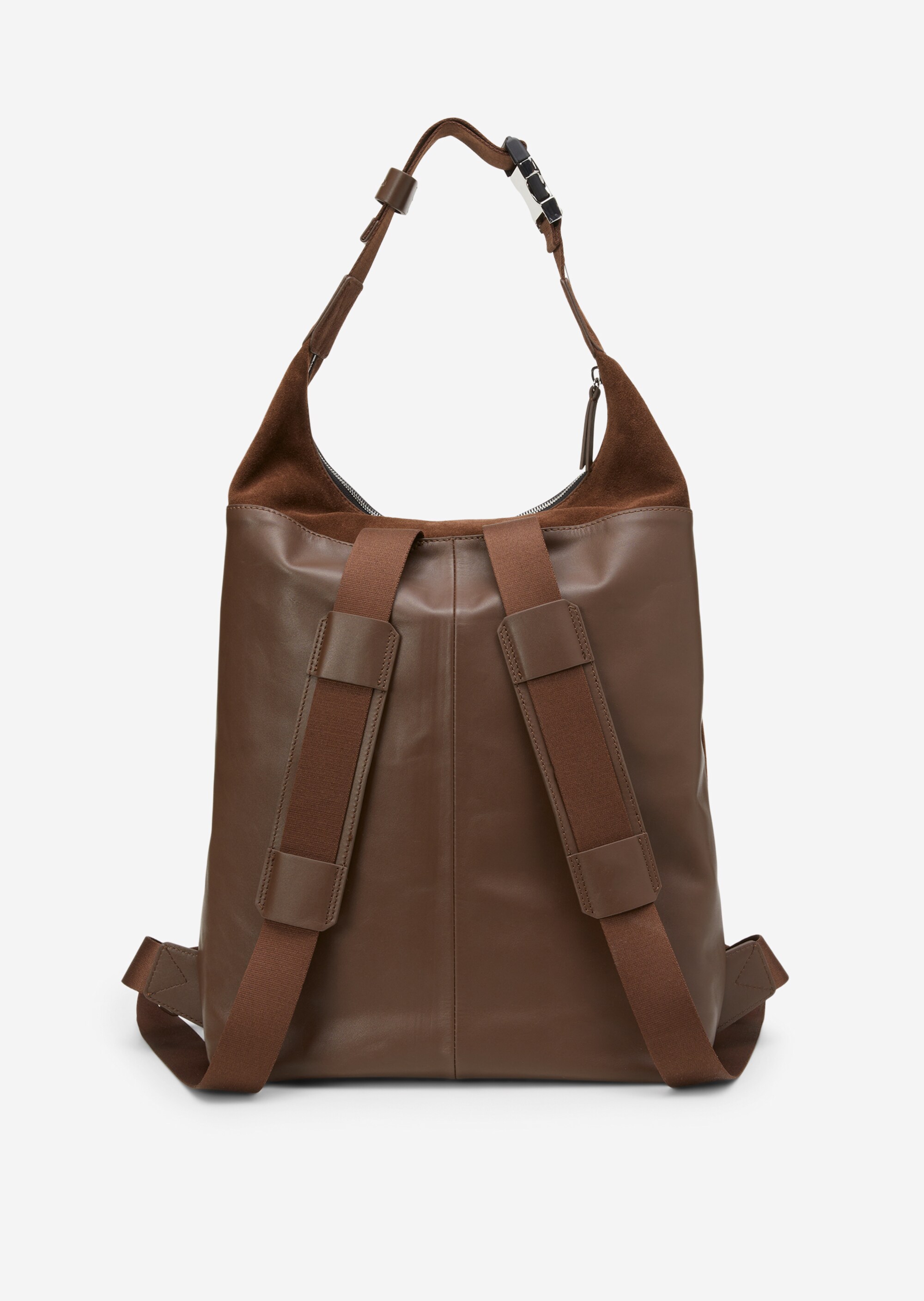 2in1 Rucksack aus aus softem Veloursleder