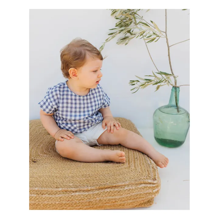 Búho Blouse Poches Vichy | Bleu
