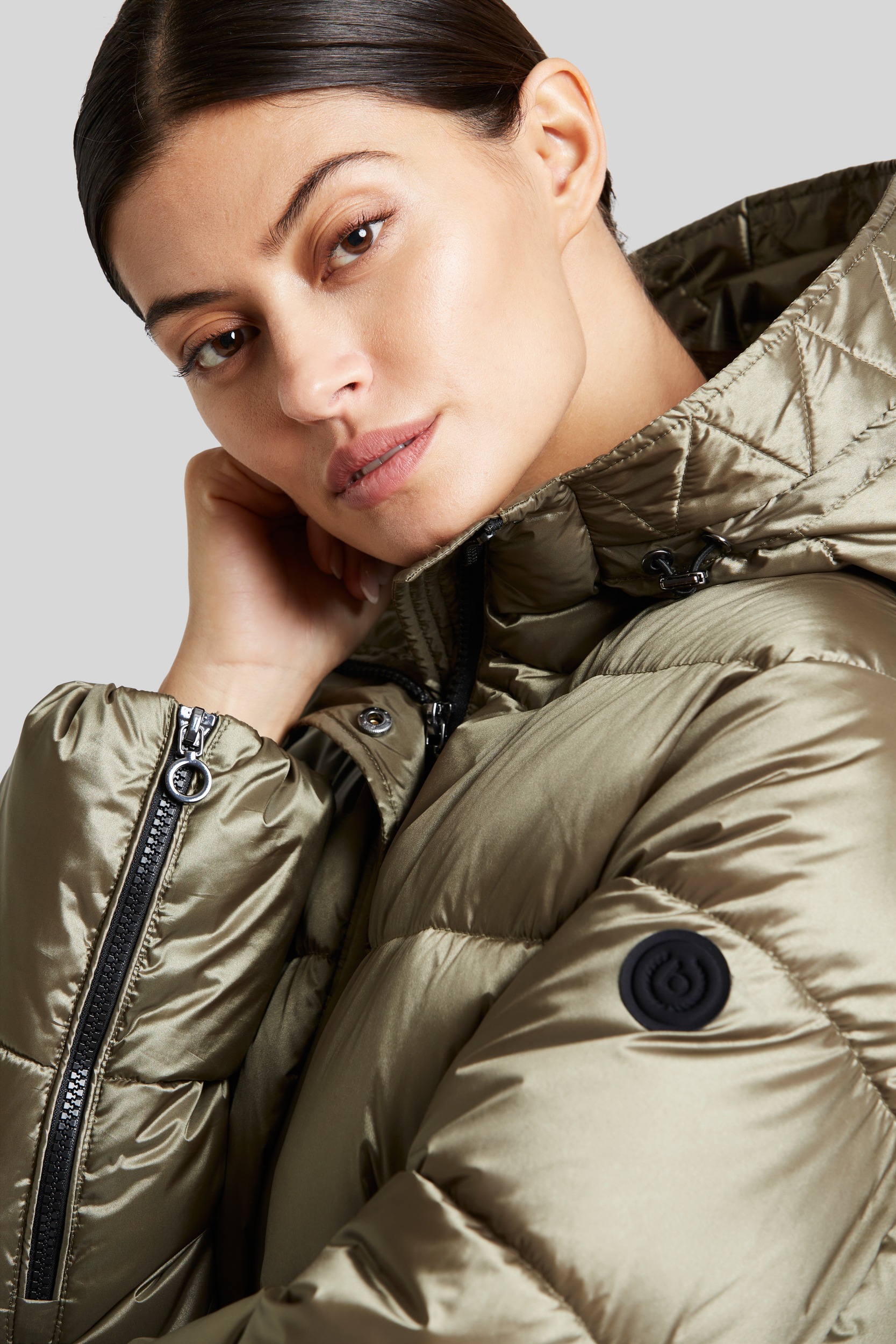 bugatti Langjacke mit Kapuze mit grosser Kapuze
