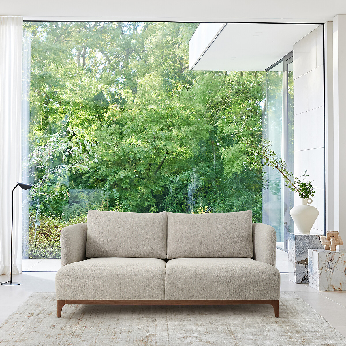 AM.PM<br>Sofá compacto em chenille, Jabote