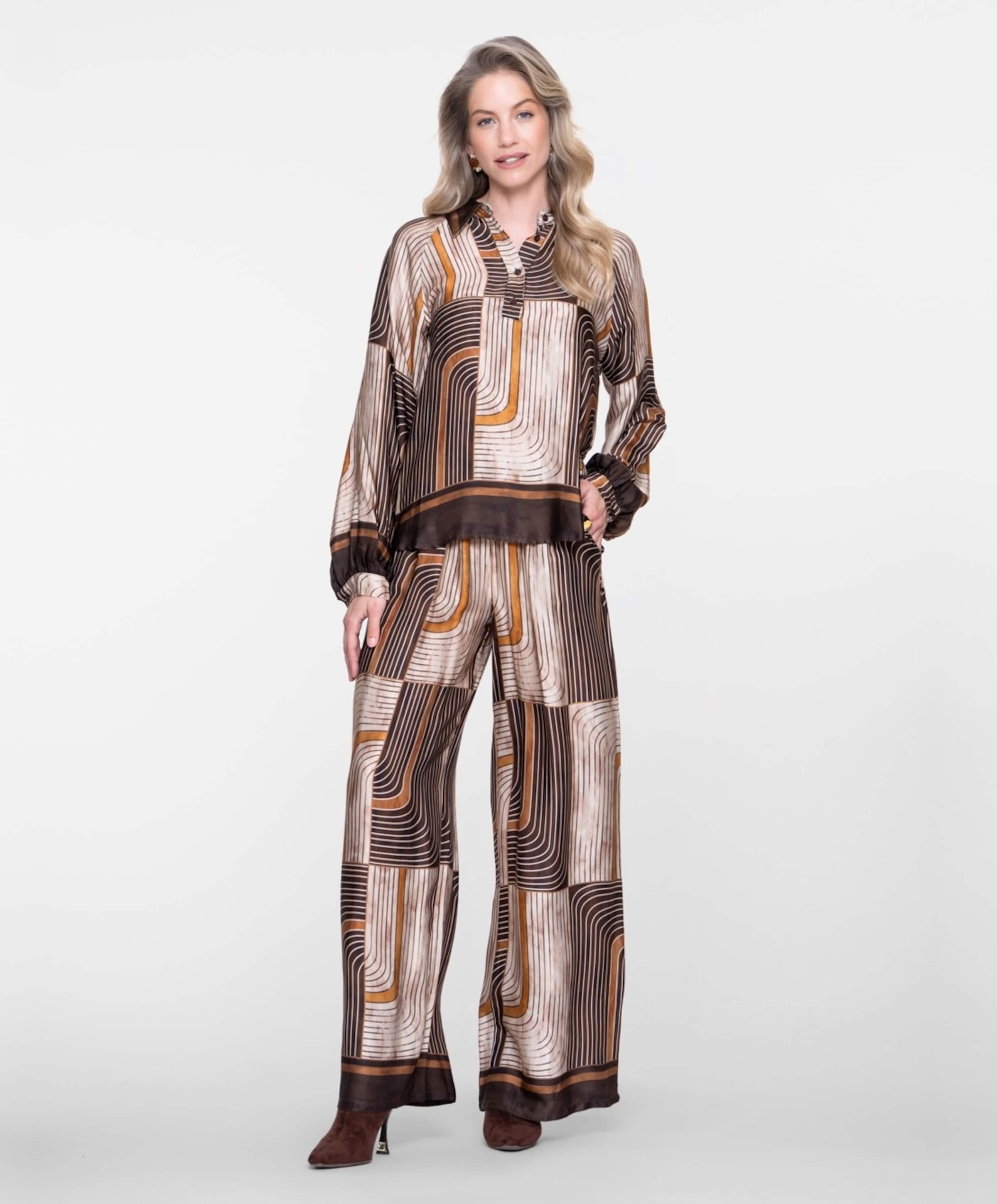 Geisha Dames blouse bruin