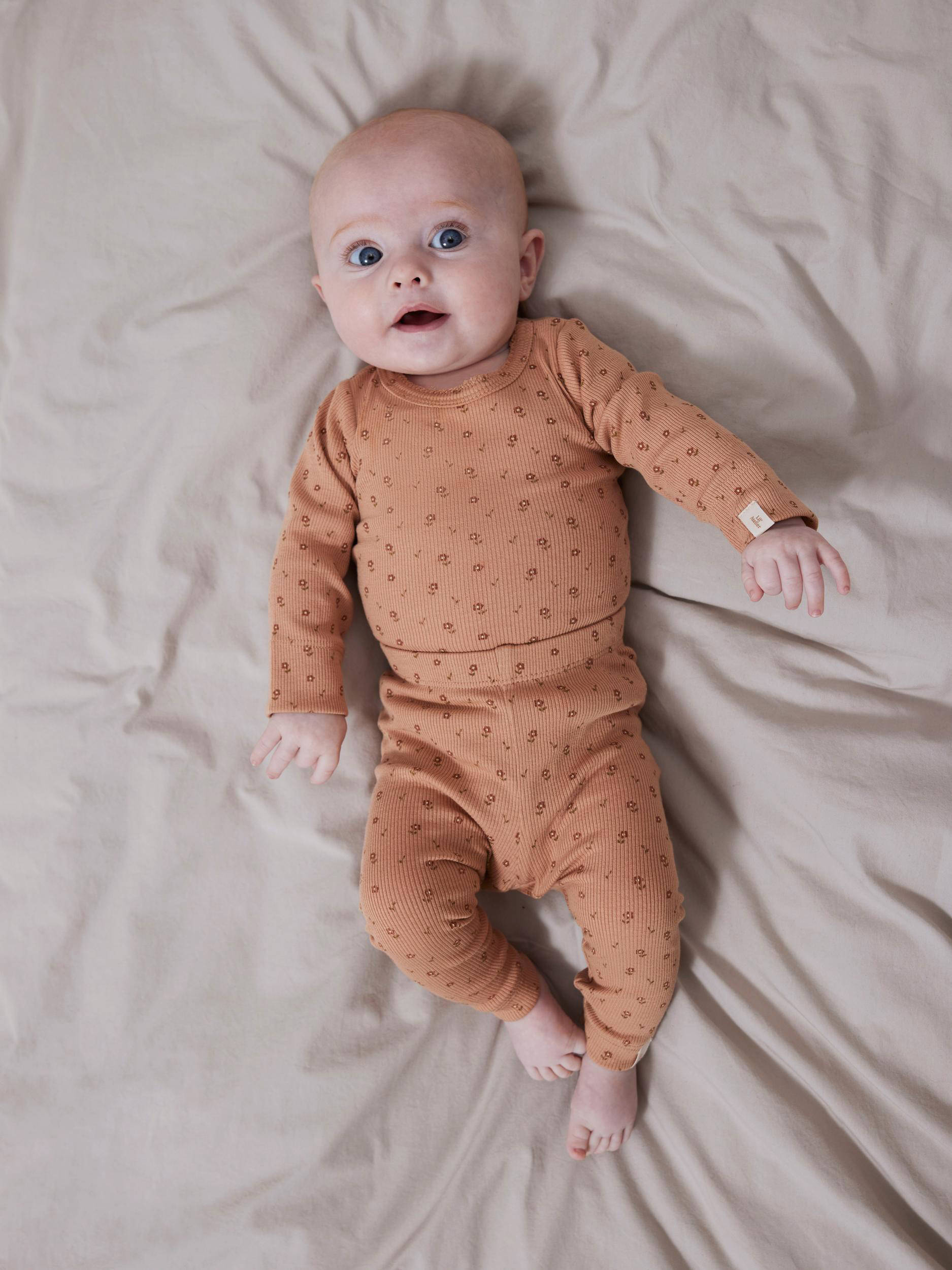 LIL' ATELIER baby regular fit broek NBFGAGO offwhite