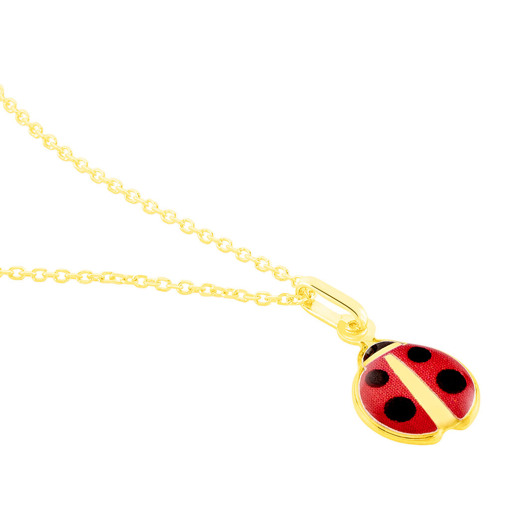 Collier Helidie Coccinelle Or Jaune