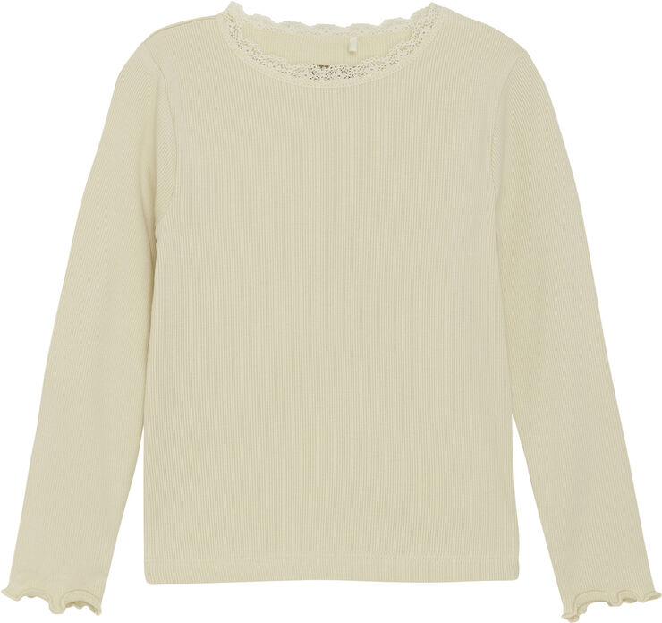 Huttelihut T-Shirt LS Rib Wood ash