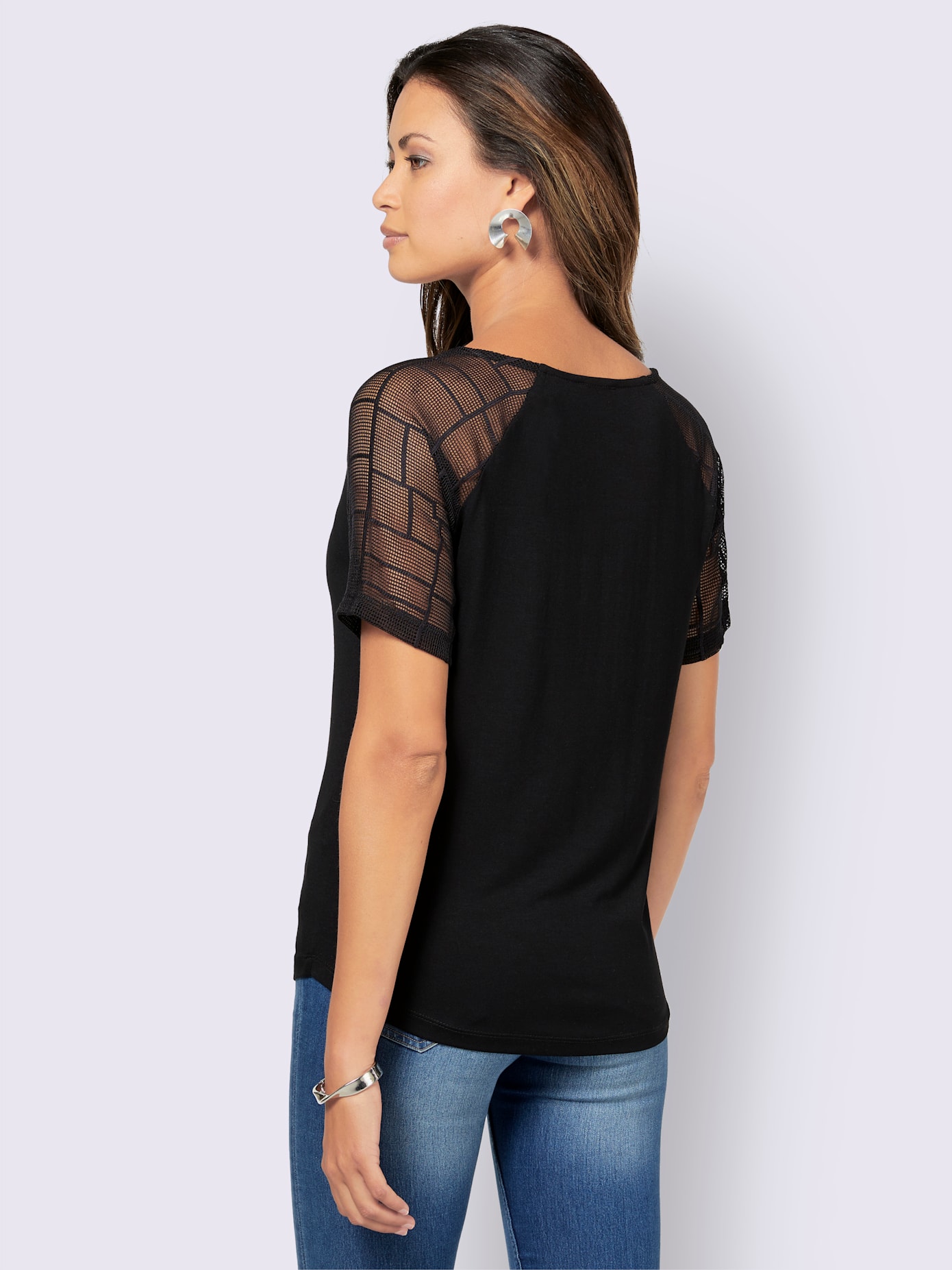 T-shirt en dentelle viscose