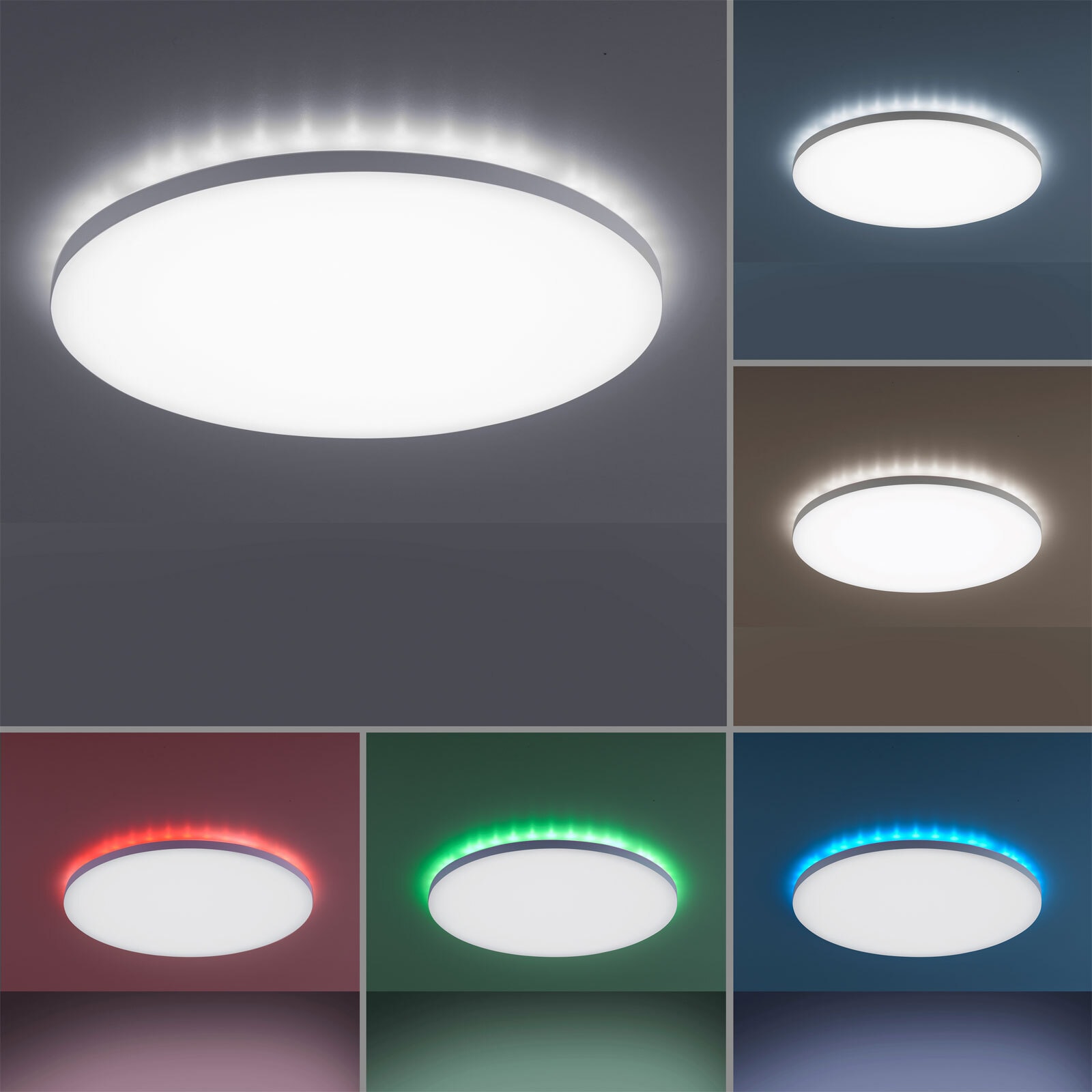 LED-Deckenleuchte Gustav 42x2,9 cm rund weiß