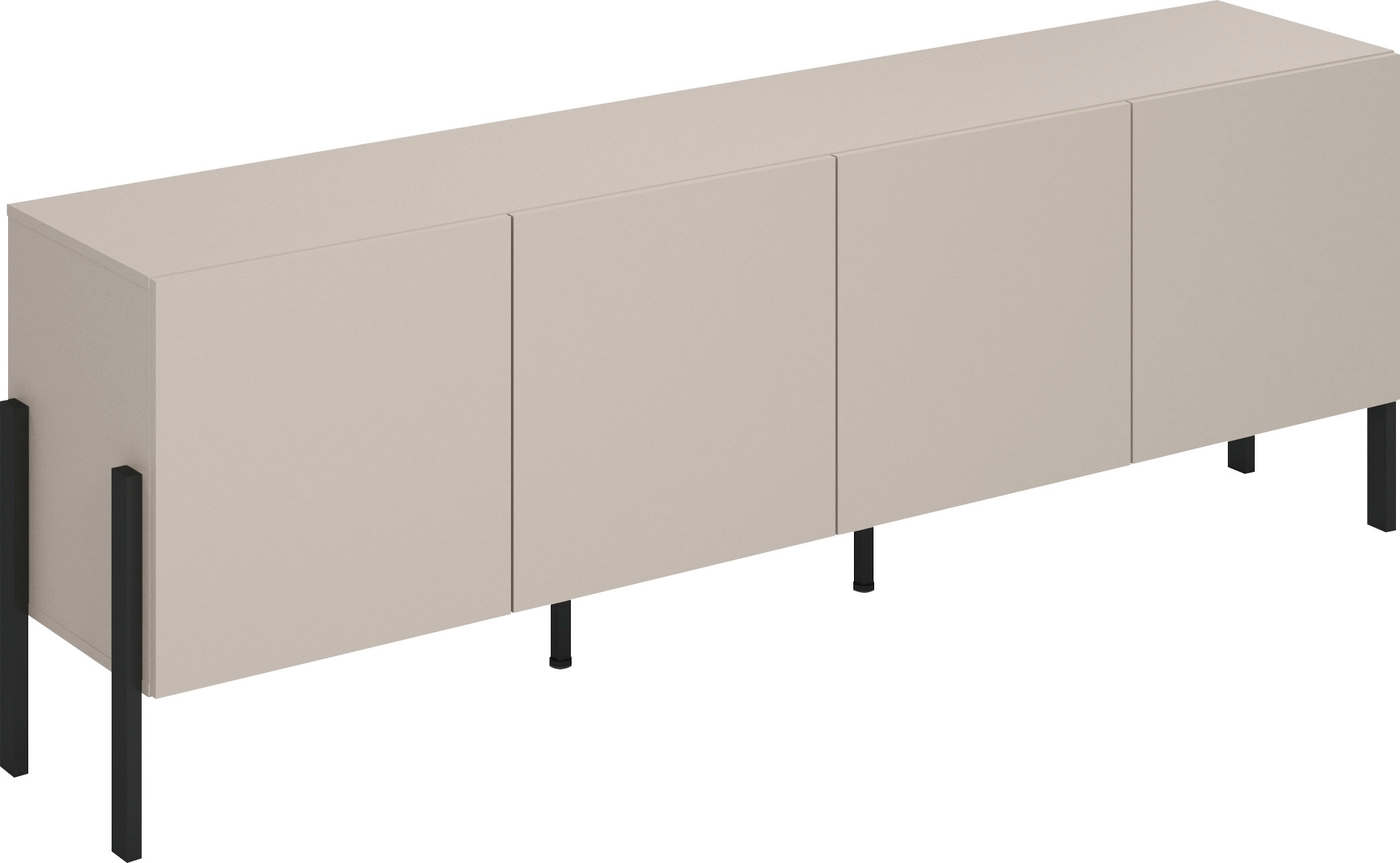 INOSIGN Kommode »Jukon,Breite 200 cm, moderne grifflose Kommode,4 Türen« Sideboard, Anrichte viel Stauraum, push-to-open-Funktion