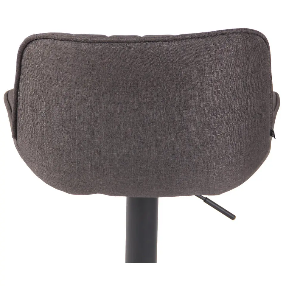 CLP Barkruk Lentini zwart Frame - Stof - donkergrijs