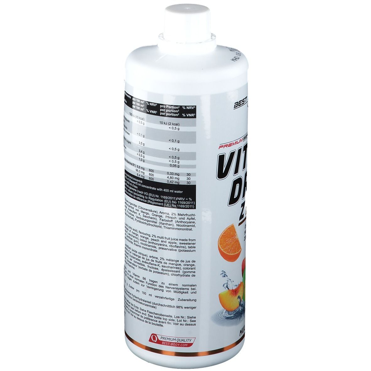 Best Body Nutrition Low Carb Nutrition Vital Drink Multifrucht
