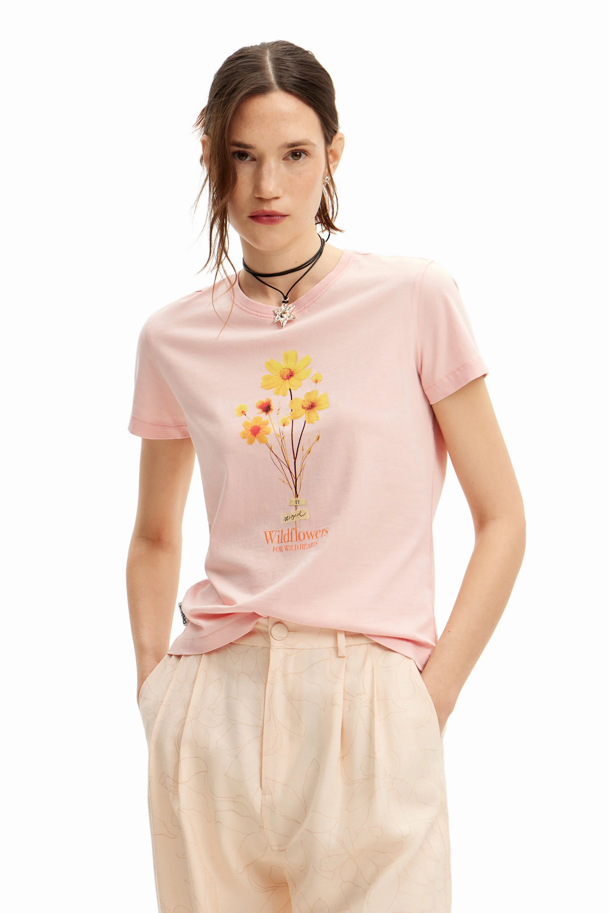 Camiseta com estampa de Margarita