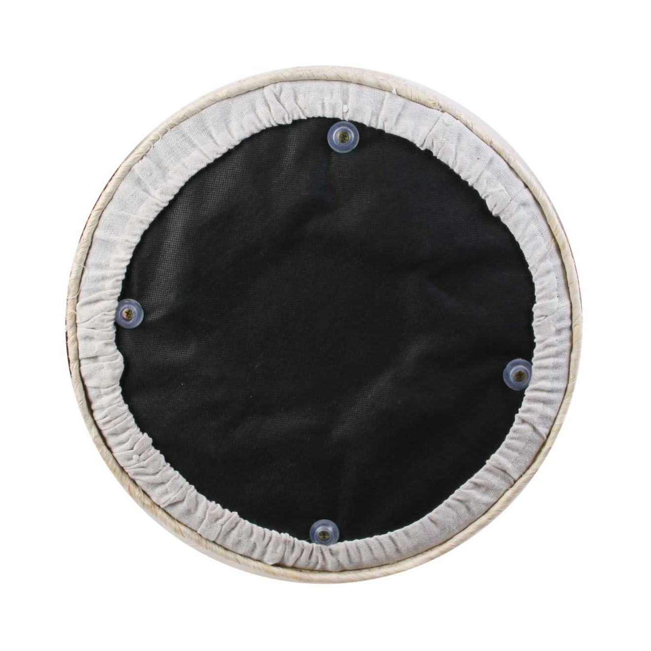Home Deco Factory Pouf tréssé sable/beige - 35x41x35 cm