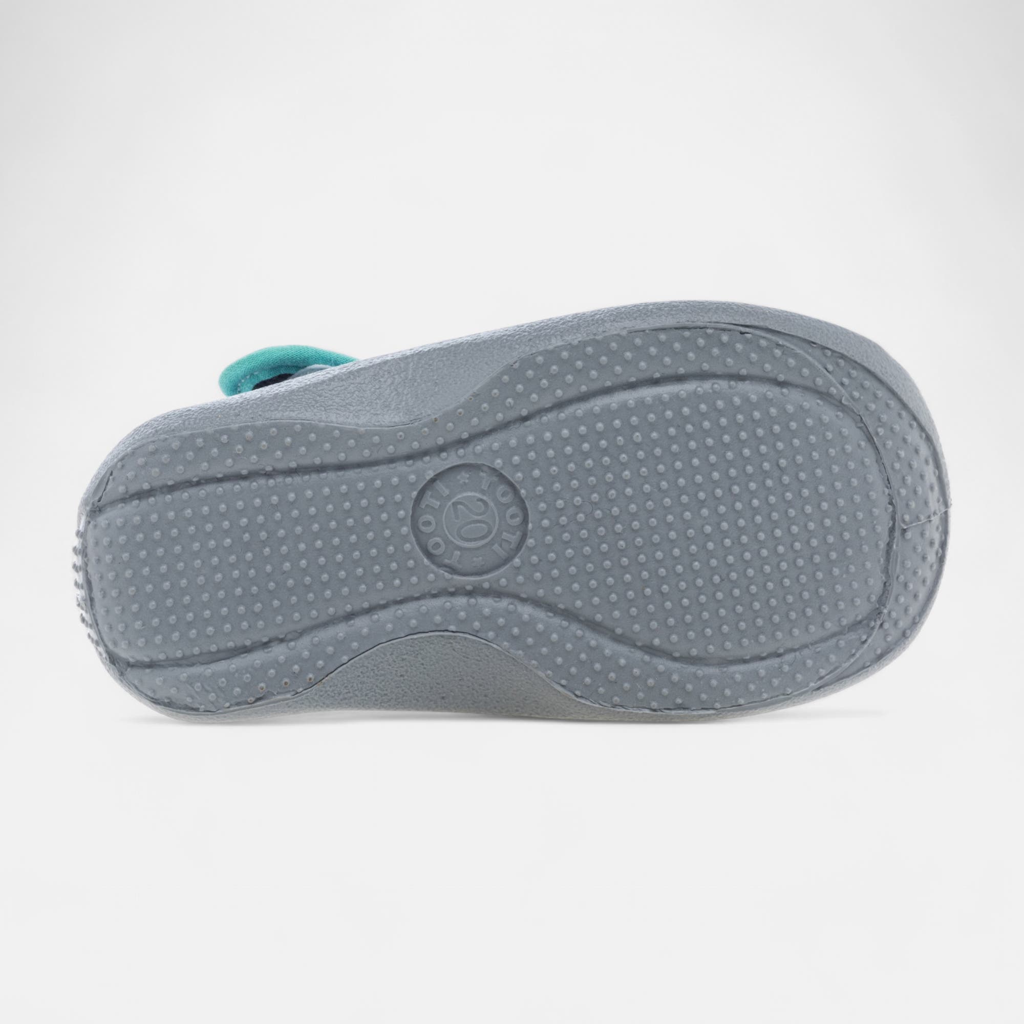 Pantoufles attaches velcros Bébé garçon gris