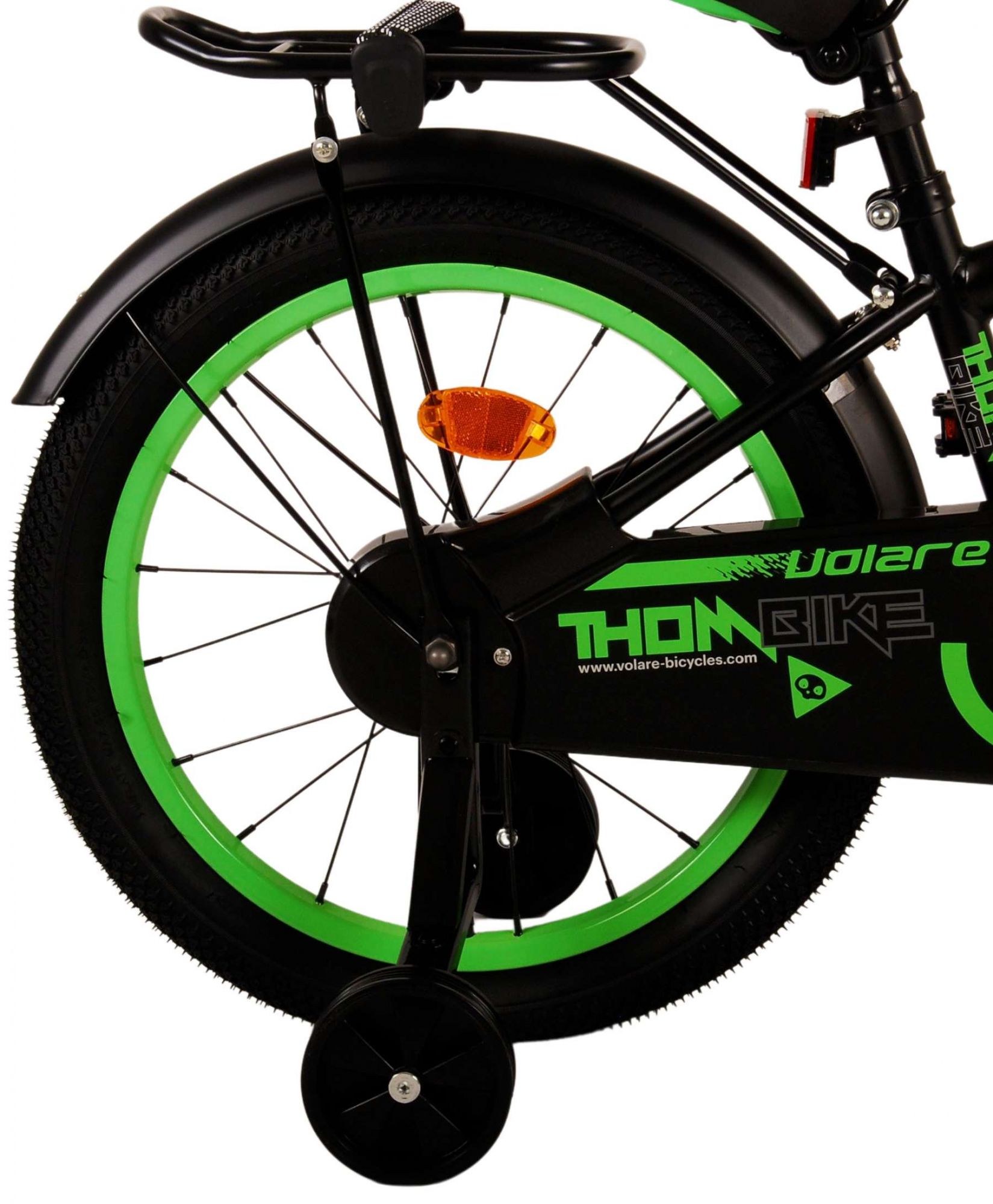 Kinderfahrrad Thombike für Jungen 18 Zoll Kinderrad in Schwarz Grün