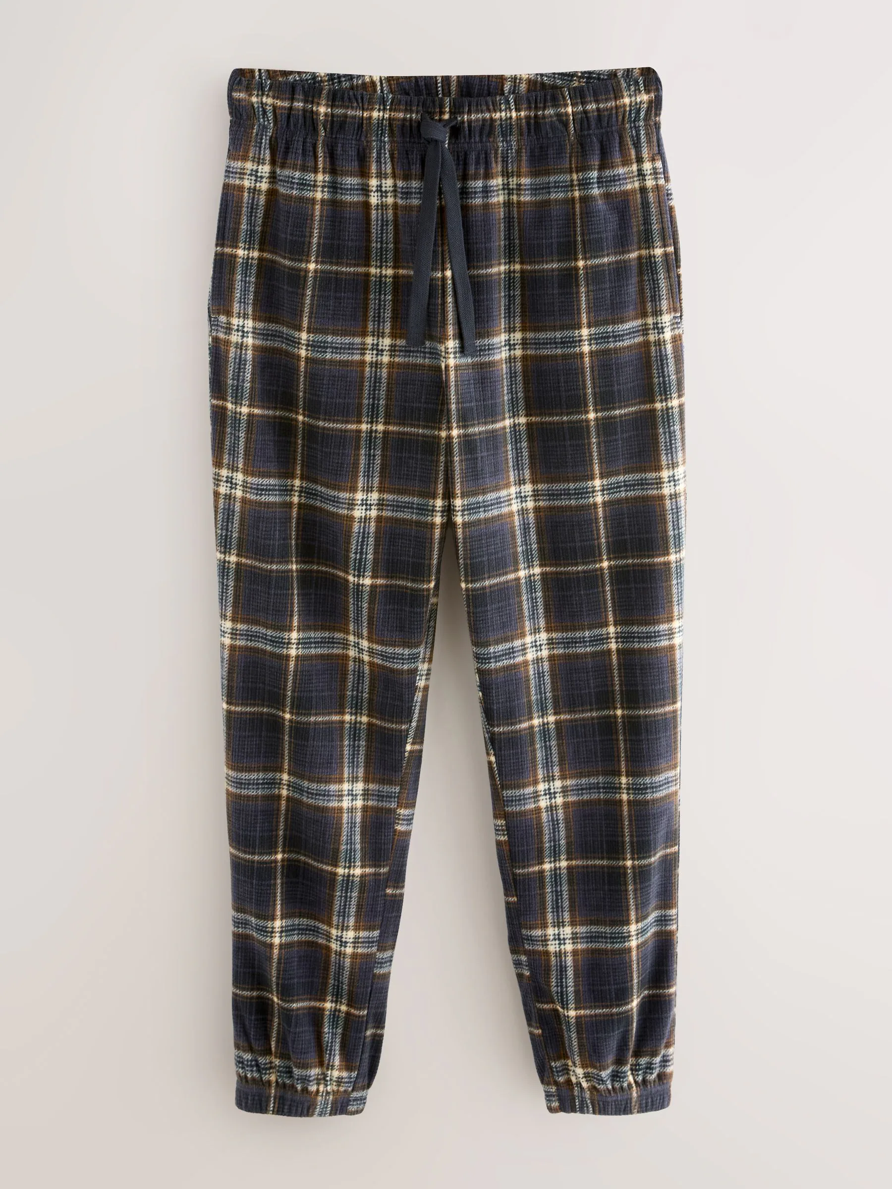 Zwart/neutraal geruit - Motionflex Corded Cosy Cuffed Pyjama Bottoms