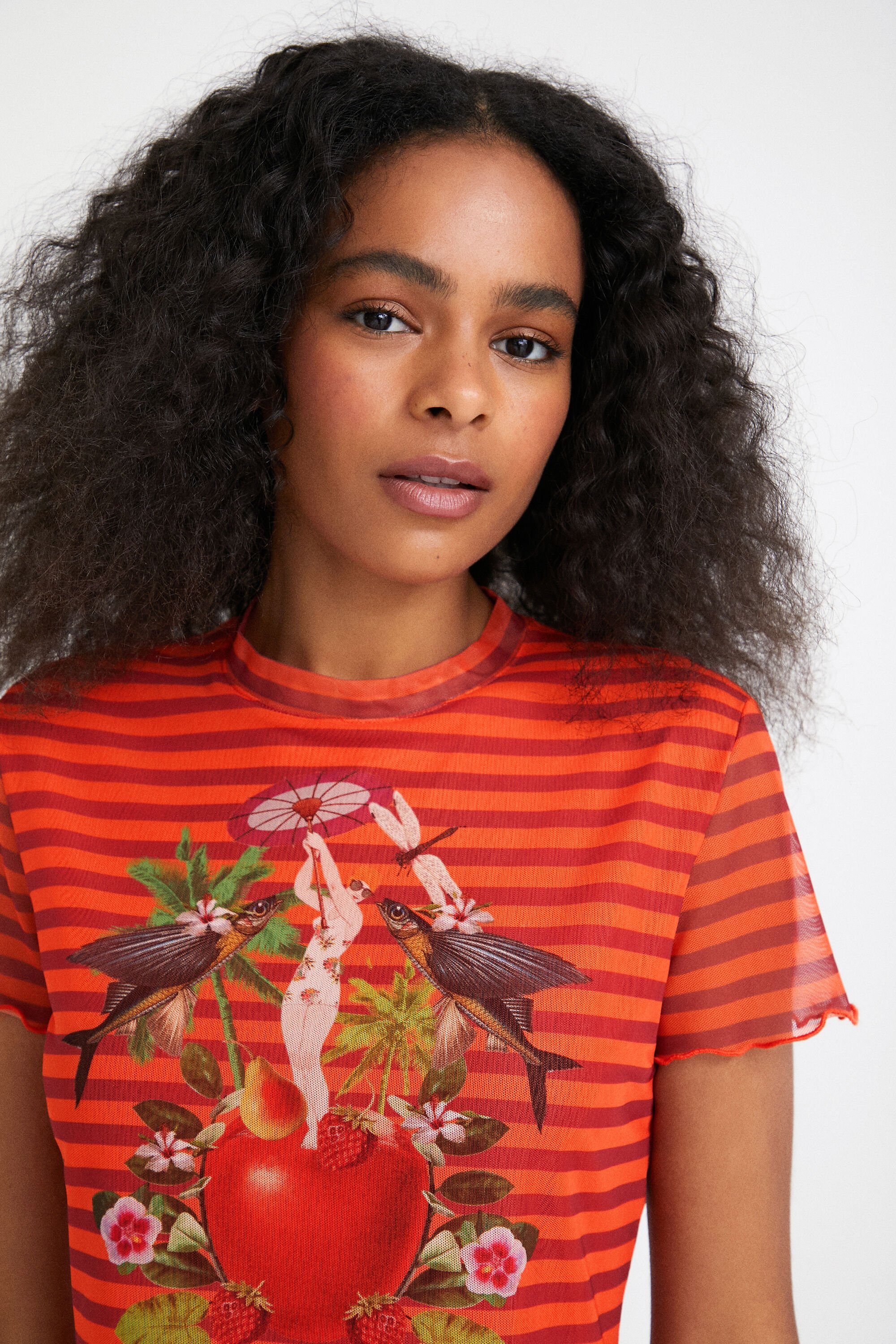 T-shirt ajusté à rayures