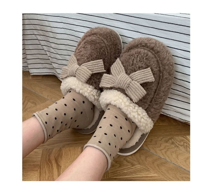 Anran - Bijpassende fleece pantoffels voor thuis