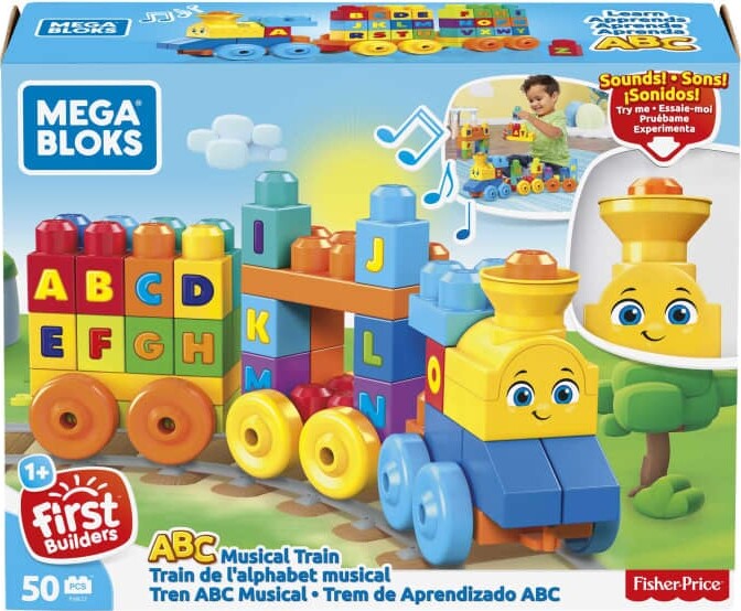 Mega Bloks - Abc Musik Tog - 50 Klodser